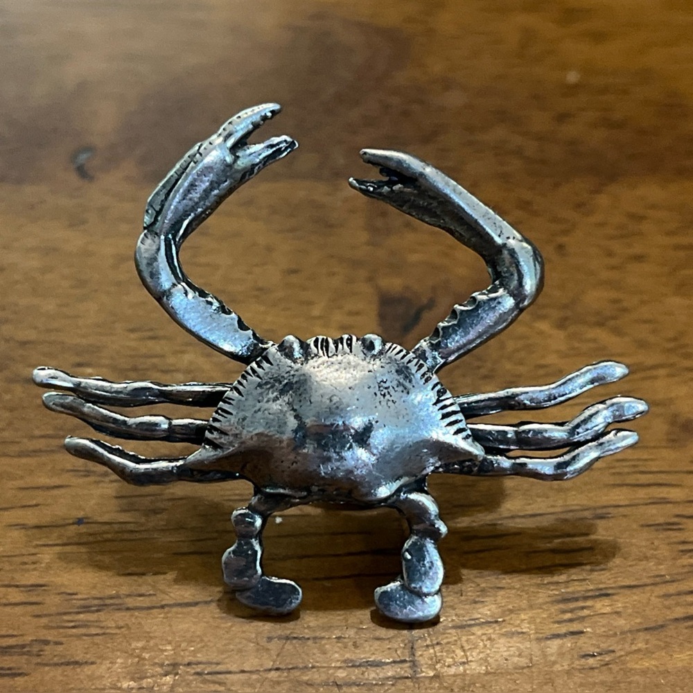 SALISBURY PEWTER CRAB BROOCH / PIN FINE SIGNED